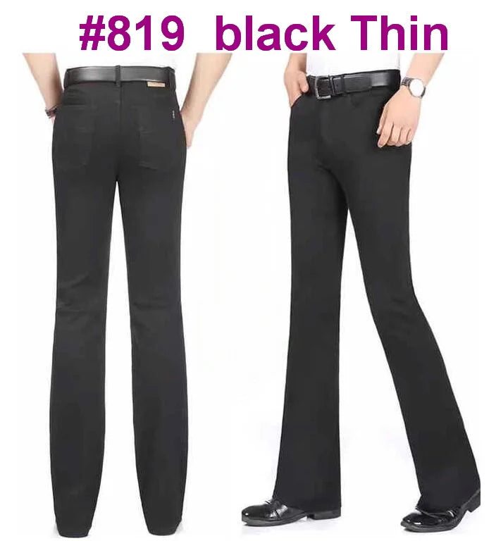 Men's Flare Jeans Mid-Rise Elastic Flare Jeans Fashion Men Flare Jeans Men's Denim Pants Multiple Color Size 26-40 - Matrix Studios