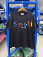 2026ss Satoshi Nakamoto Logo Printed Diamonds Patched Women Men T shirts tees Hiphop Oversized Men Casual Cotton T shirt - Matrix-studios.com