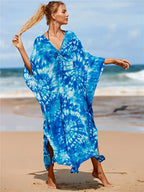 Plus Size Womens Animal Print Kaftan Dresses Caftans Swimwear Coverups Summer Bathing Suit Long Beach Dress - Matrix Studios
