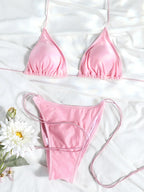 Sexy Triangle Mini Bikini Sets Micro Thongs Swimsuit Women Bathing Suit Biquini Bandage Beachwear Print Swimwear Thong Bikini - Matrix-studios.com