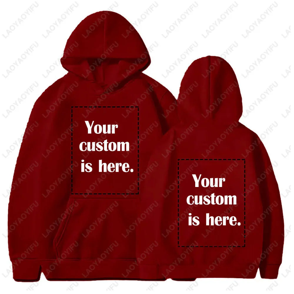 2026 Student Casual Custom Printed Text DIY Hoodie Customized Personalized Hoody Custom Hoodies Text Sweatshirt Clothes - Matrix Studios