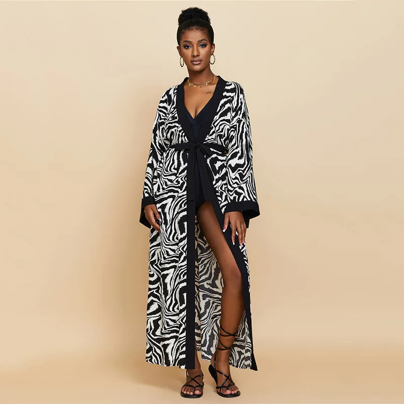 2026 Women Swimsuit Beach Cover Up Dress Sleeve Kaftan Beach Tunic Long Pareos Bikinis Cover Ups Summer Robe Plage Beachwear - Matrix Studios
