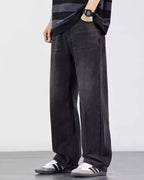 Men's Denim Pants Vintage Washing Wide Leg Loose Jeans Casual Straight American Style  Street Men Trousers Four Seasons New 2026 - Matrix Studios