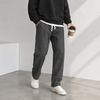 2026 New Streetwear Loose Jeans Men Korean Style Fashion Loose Straight Wide Leg Pants Men's Brand Clothing Black Light Blue - Matrix Studios