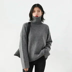 CHIC VEN Korean Women's Sweater Loose Turtleneck Sweaters Warm Solid Pullover Knitwear Basic Female Tops Autumn Winter 2022 - Matrix Studios