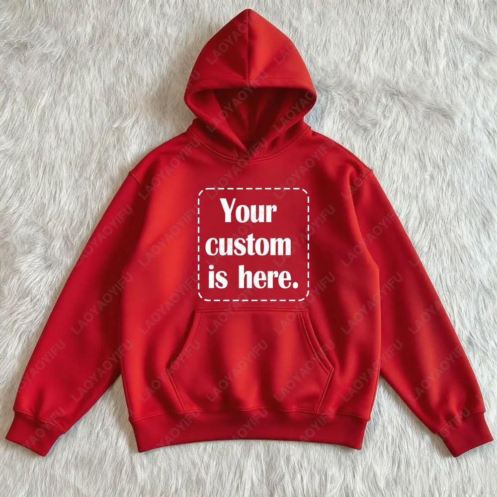2026 Student Casual Custom Printed Text DIY Hoodie Customized Personalized Hoody Custom Hoodies Text Sweatshirt Clothes - Matrix Studios