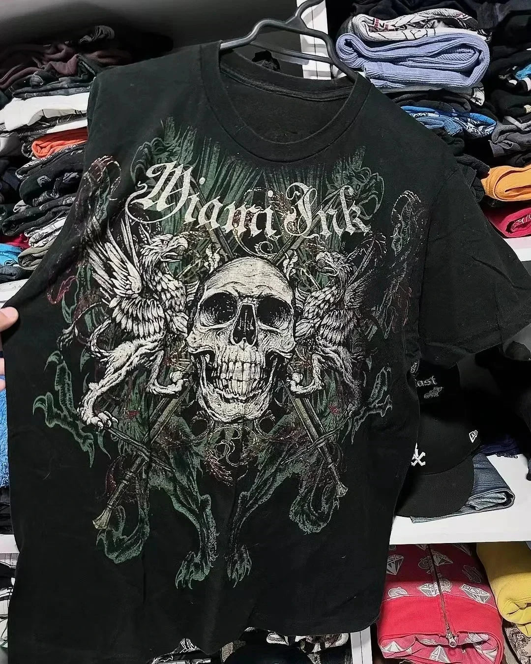 Y2K Affliction T Shirt Vintage Clothing Punk Hip Hop Graphic Print Oversized T shirt Women Round Neck Cotton Short Sleeve Tops