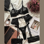 Lingerie Underwear Bras Sets Lace Garter Lingerie Women Intimates 2024 Underwire Bra And Panty Thongs Ladies Underwear Set - Matrix-studios.com