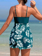 2024 Women's Tankini Set with Shorts Padded Printed Swimwear Female Summer Beachwear Swim Suit Casual Dress for Swimming - Matrix-studios.com