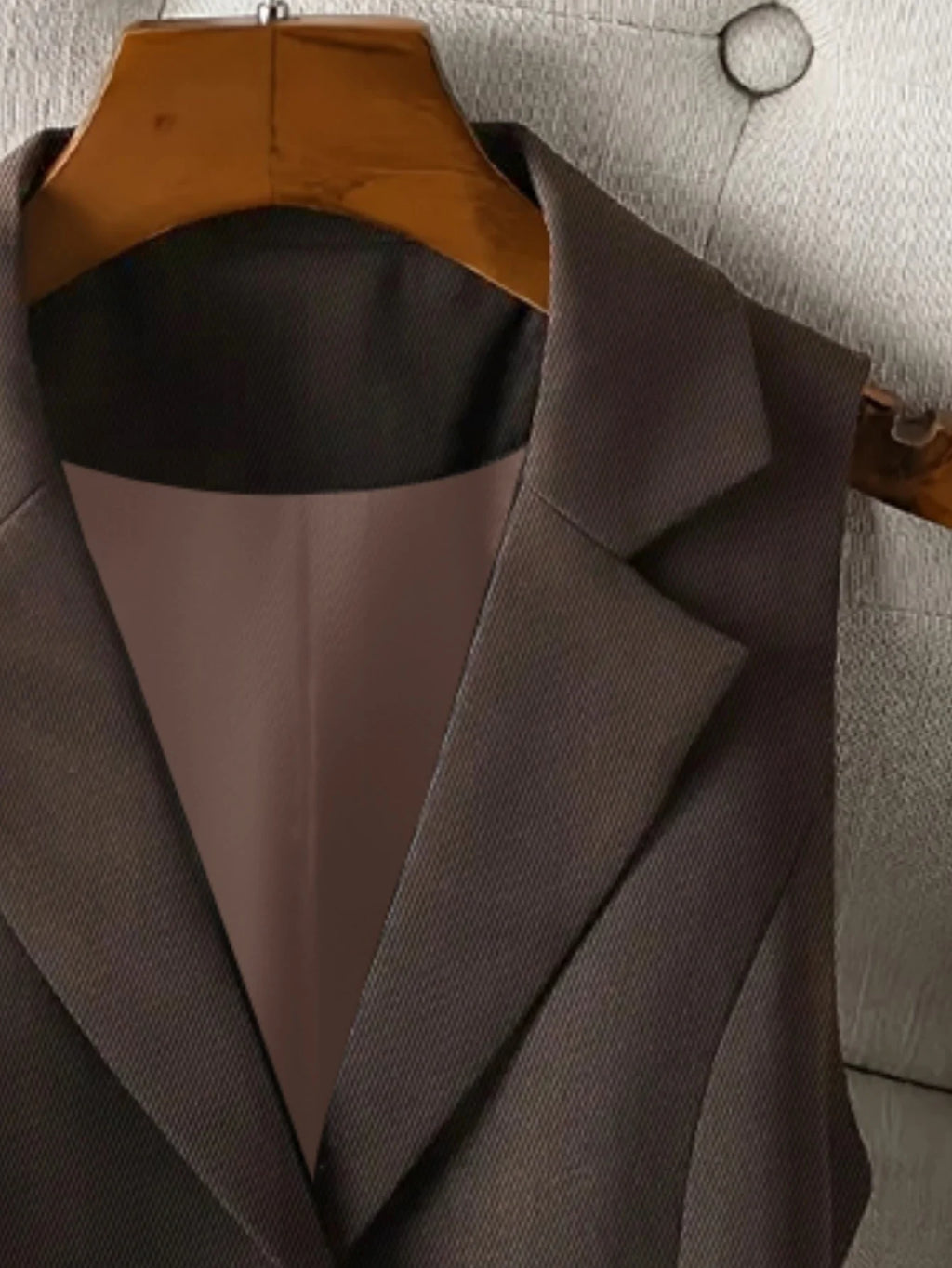 Vintage Women's Brown Custom Waistcoat Sleeveless Lapel Suit Vest Daily Commute Button Slim Design, Casual All Fold Wear - Matrix Studios