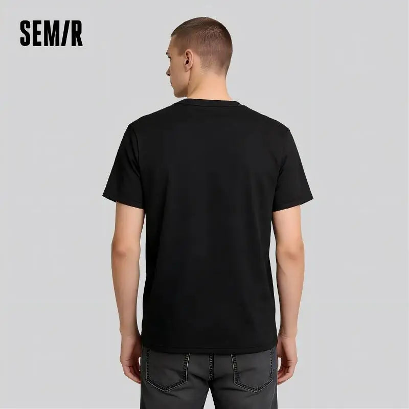 Semir Short Sleeve Men T-Shirt Cotton 2026 Summer New Man Clothing Thin And Versatile T Shirt Couples Solid Color Tops - Matrix Studios