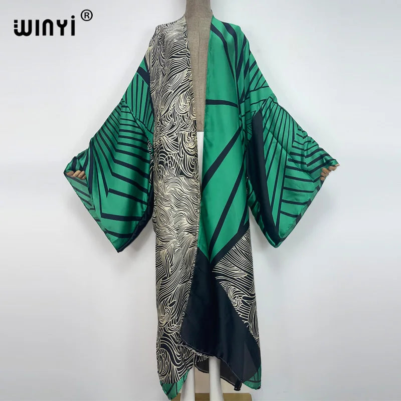 Europe WINYI new tunic bikini sweet lady pink boho Cardigan stitch Cocktail sexcy Boho Maxi Holiday Batwing Sleeve KIMONO mujer - Matrix Studios