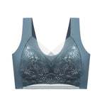 FallSweet Seamless Ice Silk Push Up Bra for Women Wireless Lace Bralette Plus Size Brassiere Summer Comfort Underwear Lingerie - Matrix Studios