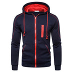 Men's Long Sleeve Zip Up Hoodie Casual Athletic Sweatshirt Hooded Jacket with Pockets Spring Fall Warm Fleece Lined Coat Outwear - Matrix Studios