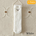 Cute Bear Winter Socks Women's Thickened Plush Warm Comfortable Sleeping Sock Cute Cartoon Lovely Floor Socks Mid Tube Socks - Matrix Studios