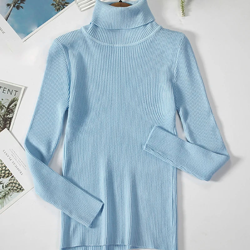 Heliar Women Fall Turtleneck Sweater Knitted Soft Pullovers Cashmere Jumpers Basic Soft Sweaters For Women 2026 Autumn Winter - Matrix-studios.com