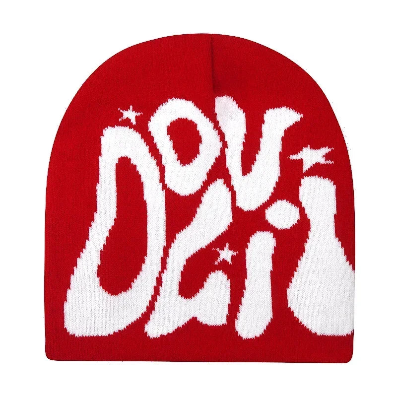 Y2K Letter Knitted Winter Autumn Beanie Cap Men Women Kanye Beanies Gorras Hombre Top Warm Skiing Hat Ear Hats Hip Hop Skullcap - Matrix-studios.com