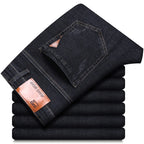 Men Fashion Straight Jeans Men 2024 New Stretch Slim Fit Pants Comfortable Soft Business Denim Trousers Male Brand Clothing - Matrix Studios