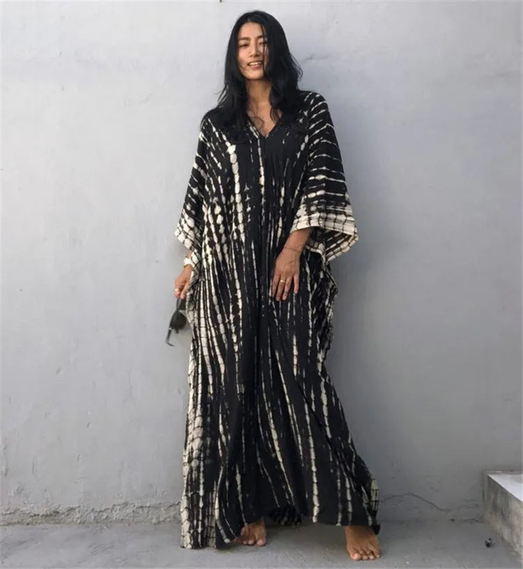 Plus Size Women Beachwear Long Beach Coverups Kaftan Casual Caftan Dress Swimwear cover ups - Matrix Studios