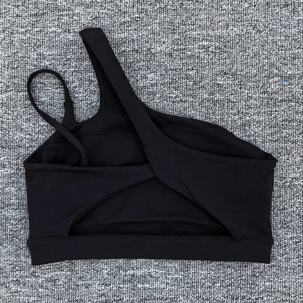 Women Shockproof Sport Bra Women's Beautiful Back Gym Sports Underwear Women Oblique Shoulder Straps Running Fitness Yoga Bra ﻿ - Matrix Studios