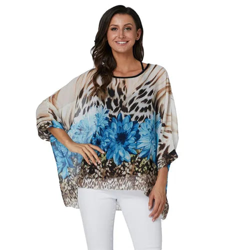 Women Blouses Plus Size Clothing Summer 2021 Novelty Bohemian Shirts Blusas Femininas Bohemian Style Women's Chiffon Tops Tees - Matrix-studios.com