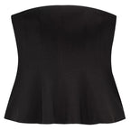 HXAO Corset Tube Top Women Summer 2025 White Pink Blue Yellow Black Top Bustier Ruffled Vests Cute Sleeveless Backless Tank Top - Matrix-studios.com