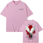 Rapper Niro OX7 Album Graphic T-shirt Men Women Hip Hop Fashion Pop Music T-shirts Male Casual Cotton Vintage T Shirt Streetwear