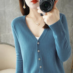 2026 New V-Neck Temperament Small Fragrant Wind Women Loose Sweater Coat Special Offer Cardigan ZHI D035 - Matrix Studios