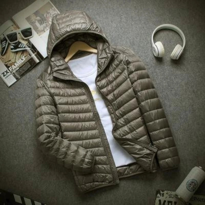 New Autumn And Winter Down Jacket Men's Fashion Hooded Super Light Warm Slim Coat Down Jacket Men's Coat - Matrix Studios