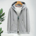 Big Size Hoodie Men Hood Long Sleeve Sweatshirt Male Zip-up Loose Cotton Fleece-lined Casual Top Zipper Large Fat Plus 10XL 12XL - Matrix Studios