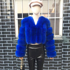 High Quality Fur Coat Women 100% Real Fox Fur Jacket Women's Fall/Winter Luxury Short Natural Fox Fur Coat Leather Jacket - Matrix Studios