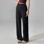 Women's High Quality Pants With Pockets High Waist Stretch Loose Sweatpants Nake-Feeling Sports Leisure  Yoga Workout Pants