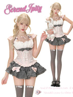Japanese Pink Sweet Kawaii Lolita Elegant 2 Piece Sets Women Preppy Style Design Mini Skirt Suit Female Princess Chic Outfits - Matrix-studios.com