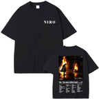 Rapper Niro OX7 Album Graphic T-shirt Men Women Hip Hop Fashion Pop Music T-shirts Male Casual Cotton Vintage T Shirt Streetwear