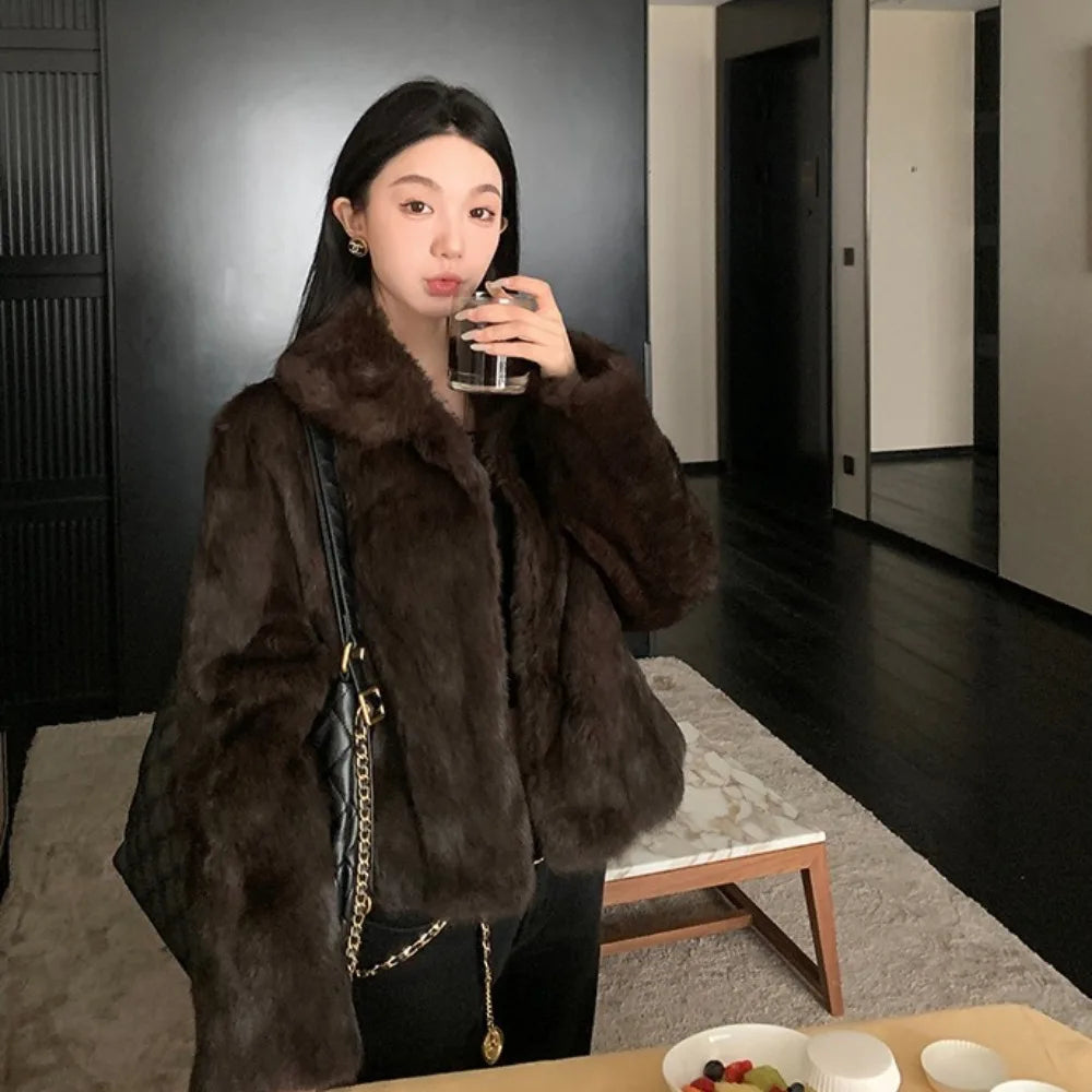 Natural Rabbit Fur Coat Women Autumn Winter Jacket Real Leather and Fur Women's Clothing Female Outerwears 2025 Real Fur Lady - Matrix Studios