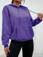 Solid Color Casual Hoodie For Female Pocket Creative Hoody All-Match Street Clothes Womens Fleece Unisex Pullovers - Matrix Studios