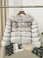 OFTBUY 2024 Winter Real Natural Raccoon Fox Fur Women Coat Short Leather Thickened Warm Jacket Elegant Fashionable Overcoats - Matrix Studios