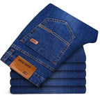 New Men Light Luxury Stretch Slim Fit Pants Comfortable Soft Business Fashion Straight Casual Denim Trousers Male Brand Clothing - Matrix Studios