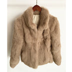Fancy Rani Natural Rabbit Fur Coat Women Winter Jacket Real Leather And Fur Women's Clothing Female Outerwears With 2024 - Matrix Studios