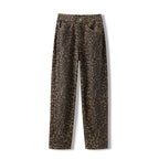 Leopard Print Jeans for Women High Waisted Y2k Retro Fashion Streetwear Denim Pants Hip Hop Straight Wide Leg Baggy Jeans - Matrix-studios.com