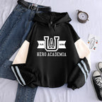 Harajuku Anime Manga UA My Hero Academia Logo Hoodies Sweatshirt Men Long Sleeve Streetwear Women Patchwork Winter Sweatshirts - Matrix Studios