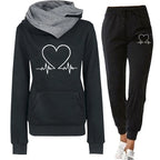 Woman Tracksuit Two Piece Set Winter Warm Hoodies+Pants Pullovers Sweatshirts Female Jogging Woman Clothing Sports Suit Outfits - Matrix-studios.com