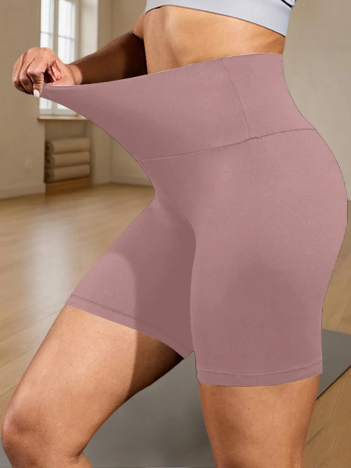 Women's High Waisted Biker Shorts Super Soft Tummy Control No See Through Workout Yoga Running Athletic Push Up Gym Fitness - Matrix Studios