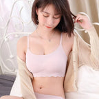 Seamless Bralette Set Strappy Camisole No Underwire Comfortable Sleep Yoga Sports Bra Panties Combo - Matrix-studios.com