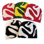 Trendy Knit Beanies Winter Jacquard Windproof Warm Hat Outdoor Colorful Casual Fashion Pullover Cap