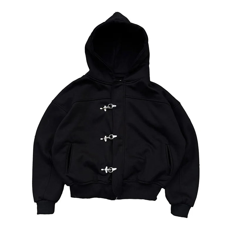 Women's 2025 Gothic Aesthetic Autumn Winter Fur Collar Hoodie Casual Slim Chic Design Cardigan Sweatshirt 2000s Harajuku Clothes - Matrix Studios