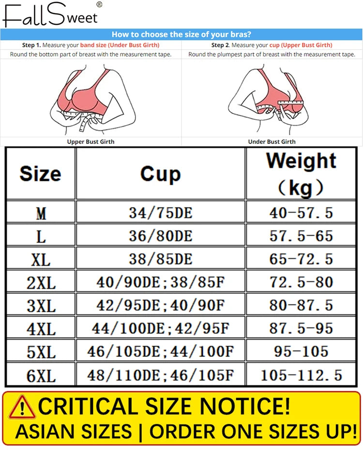 FallSweet Push UP Bra for Women Seamless Plus Size Bras Thin Cup Wireless Bralette Sexy Brassiere Femme M-6XL - Matrix Studios