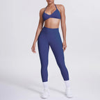 Women 2pcs Patchwork Sport Yoga Suit Training Sleeveless Sport Gym Tops Tummy Control Slimming Booty Leggings Yoga Suit Sports - Matrix-studios.com