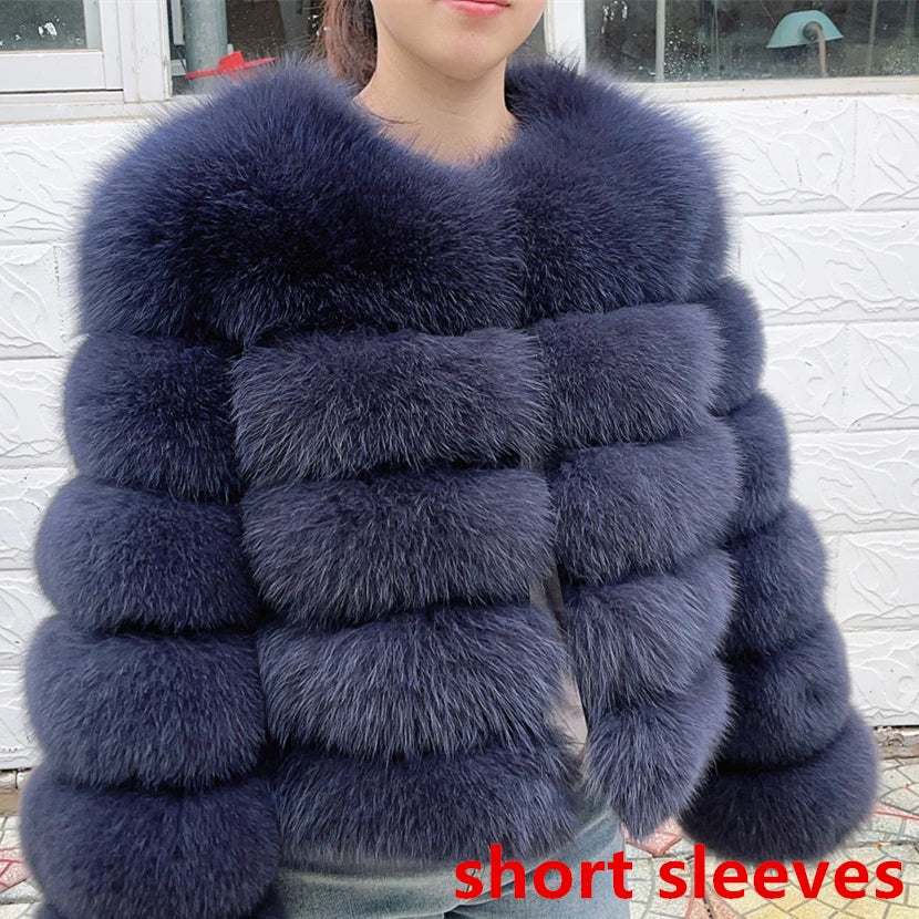QUEENTINA Real Fox Fur Coat Winter Women'S New Fashion Furry 2025 Leather And Skin White Clothing Natural New In Coats & Jackets - Matrix Studios