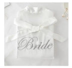 Bride Bridesmaid Wedding Robe Embroidery Kimono Bathrobe Gown Nightgown Casual Satin Short Women Sexy Nightwear Sleepwear - Matrix-studios.com